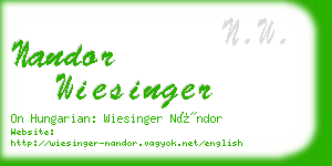 nandor wiesinger business card